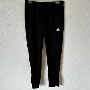 Adidas Black Track, Running, workout Pants with Zipper Legs